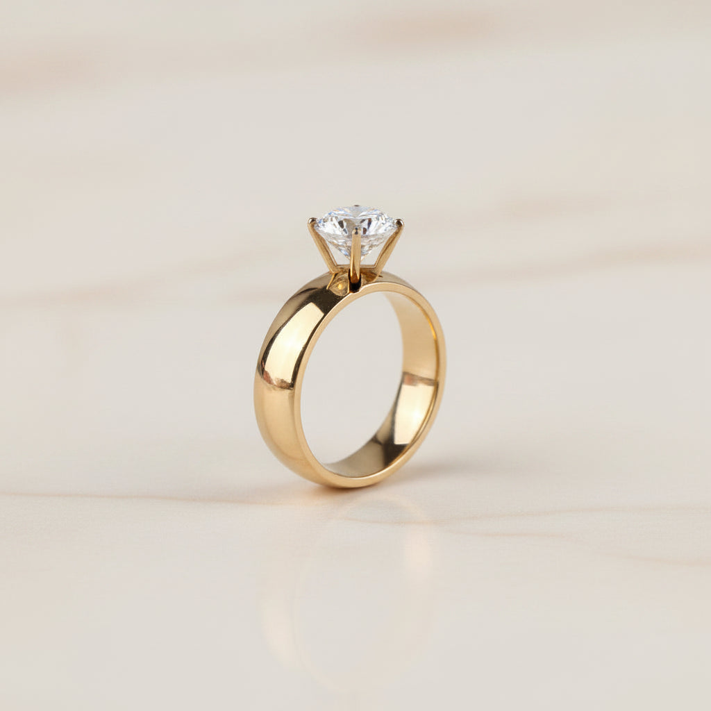 Bague Lumëa Zircon Doré - Acier Plaqué Or
