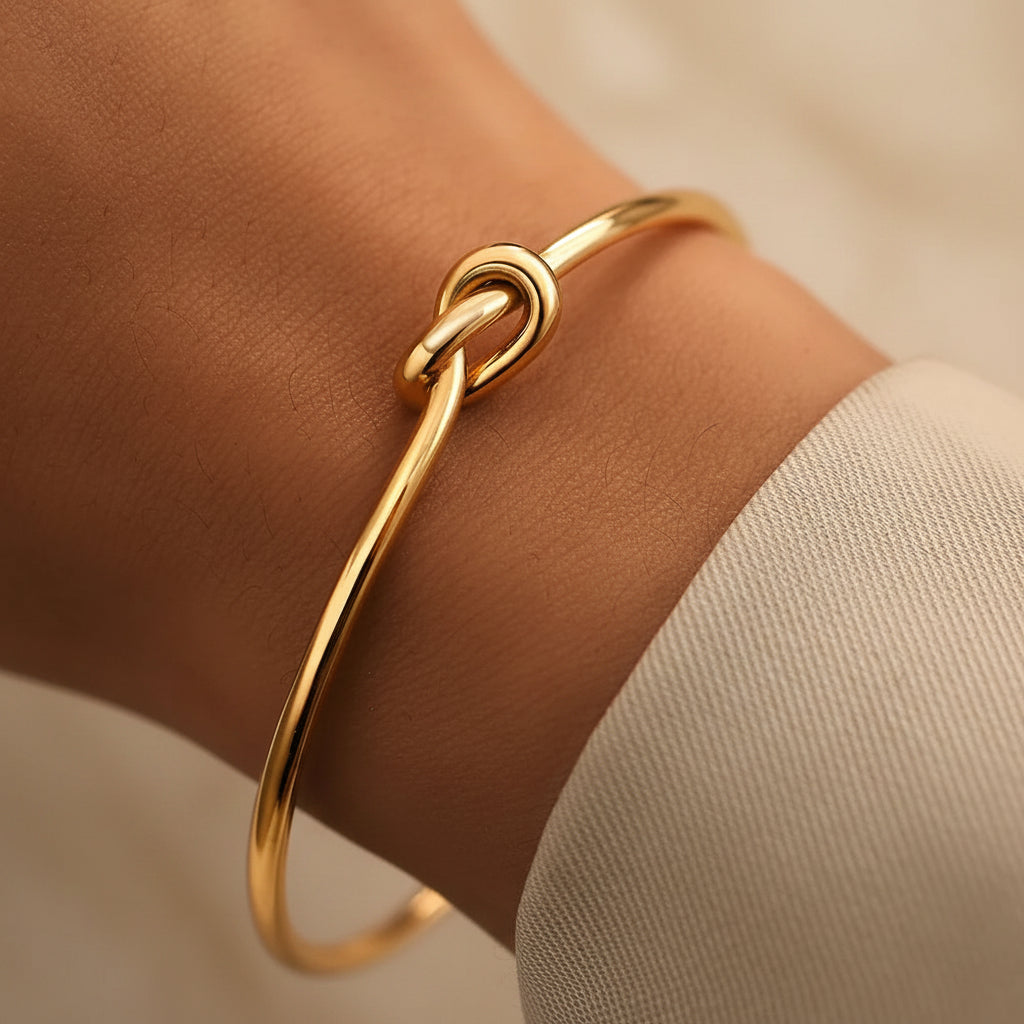 Bracelet Lumëa Lien - Jonc Nœud Plaqué Or