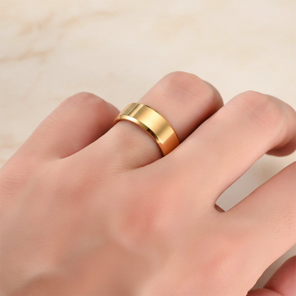 Bague Lumëa Bande Mate - Acier Inoxydable Unisexe