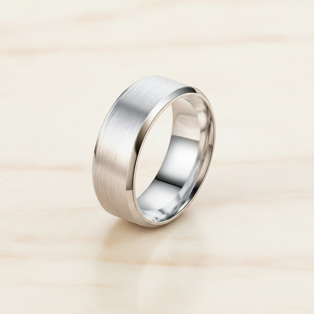 Bague Lumëa Bande Mate - Acier Inoxydable Unisexe