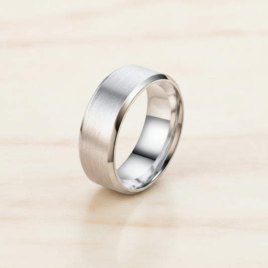 Bague Lumëa Bande Mate - Acier Inoxydable Unisexe