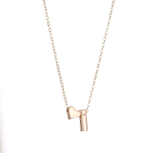 Collier Lumëa Mon Cœur - Cœur & Initiale Plaqué Or