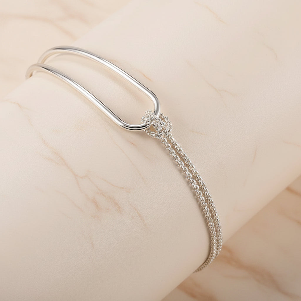 Bracelet Lumëa Duo - Double Chaîne Plaquée Argent