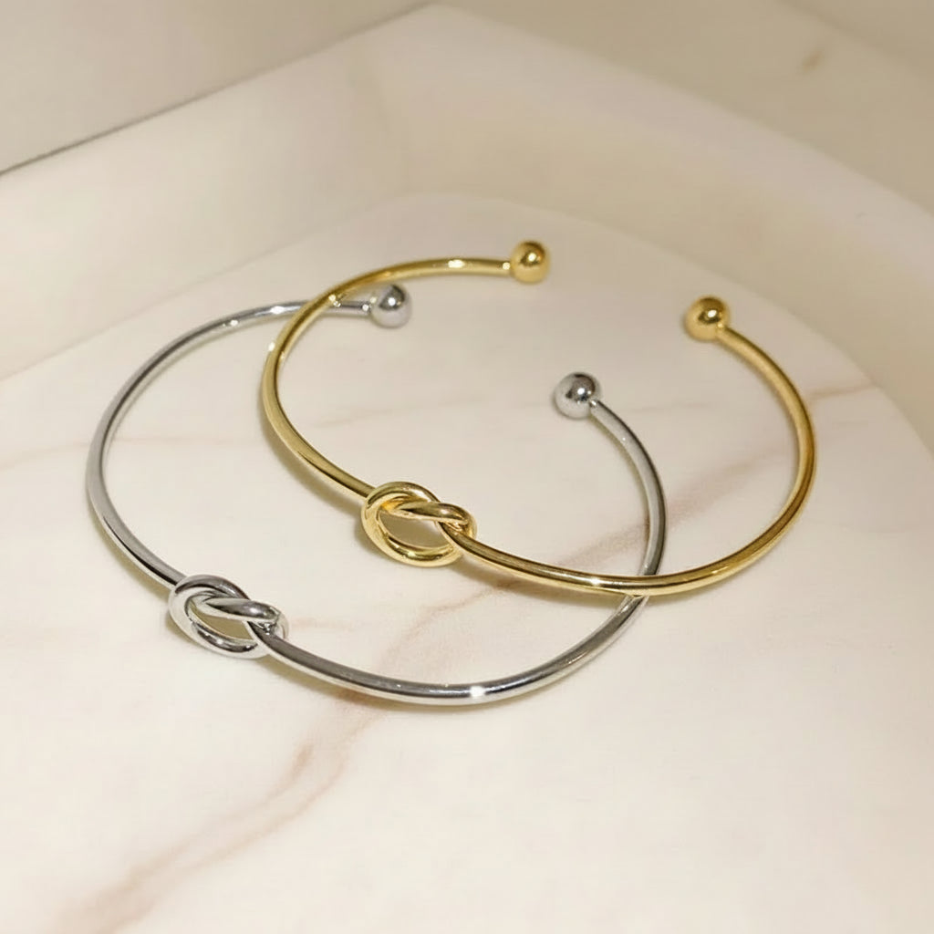 Bracelet Lumëa Lien - Jonc Nœud Plaqué Or