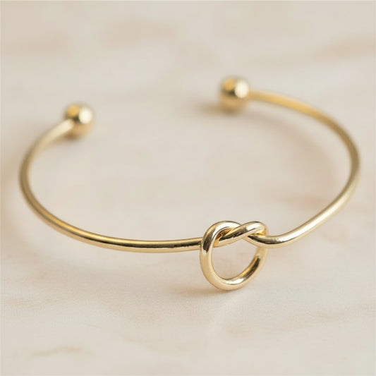 Bracelet Lumëa Lien - Jonc Nœud Plaqué Or