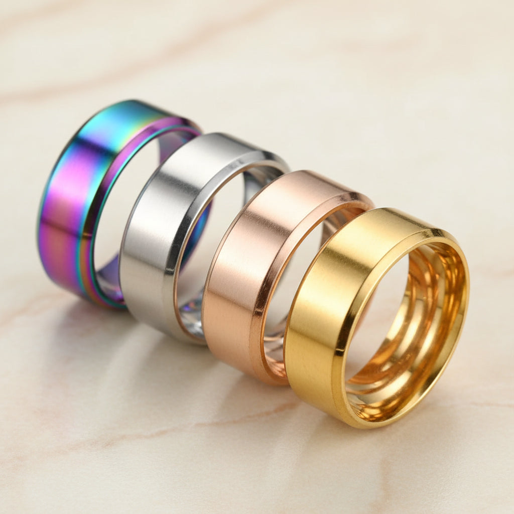 Bague Lumëa Bande Mate - Acier Inoxydable Unisexe