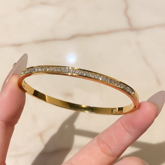 Bracelet Lumëa Zircon Doré - Acier Plaqué Or