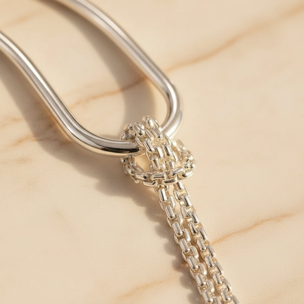 Bracelet Lumëa Duo - Double Chaîne Plaquée Argent