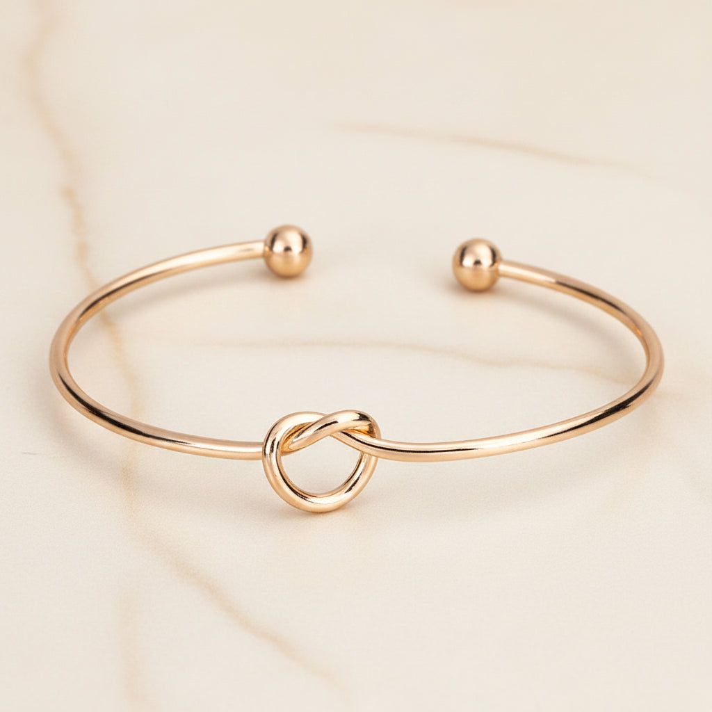 Bracelet Lumëa Lien - Jonc Nœud Plaqué Or
