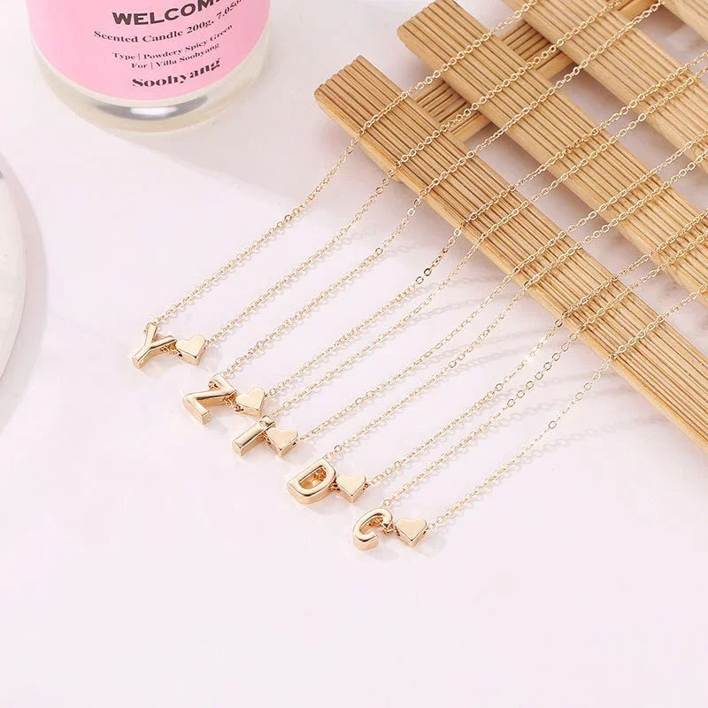 Collier Lumëa Mon Cœur - Cœur & Initiale Plaqué Or