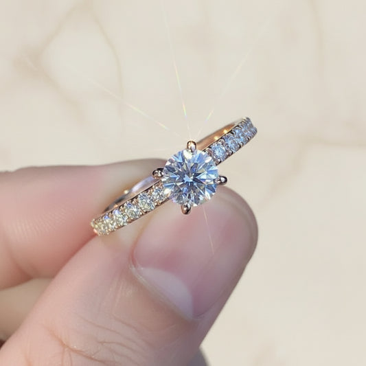 Bague Lumëa Ovale Rosé - Zircon Rose Plaqué Argent
