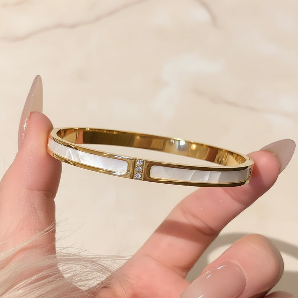 Bracelet Lumëa Zircon Doré - Acier Plaqué Or