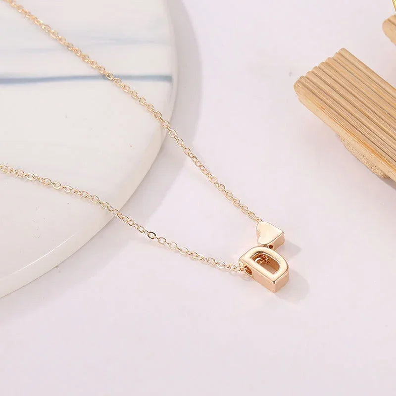 Collier Lumëa Mon Cœur - Cœur & Initiale Plaqué Or