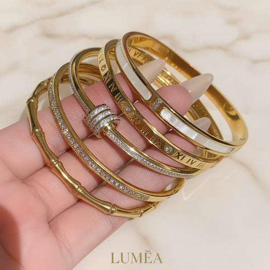 Bracelet Lumëa Zircon Doré - Acier Plaqué Or